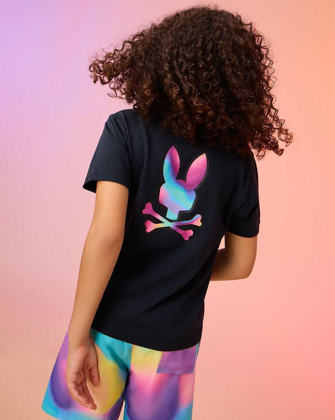 Polos Psycho Bunny Tyler Back Graphic Tee Bleu Marine Enfant | TFT-13676005